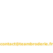 Cliquez sur le bon de commande ci-contre, afin de commander les produits Team Broderie. La commande et le paiement sont a adresser directement a TEAM BRODERIE.  contact@teambroderie.fr